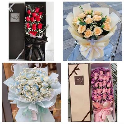 送衡水市阜城县冀州市深州市同城鲜花店情人节表白送玫瑰花束礼盒