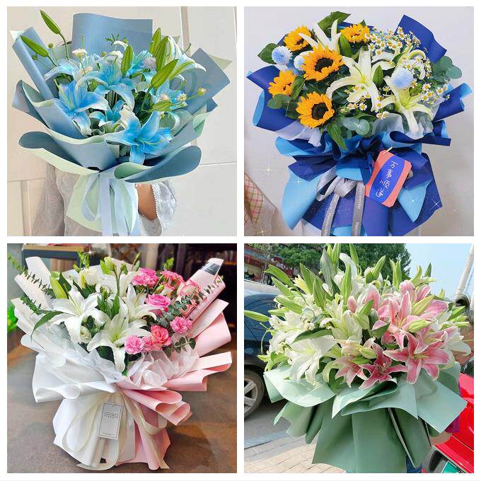 江门市蓬江江海新会区台山市鲜花店同城配送老婆香水百合玫瑰花束