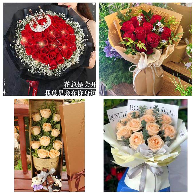 云南大理州洱源县剑川县鹤庆县鲜花店同城配送媳妇女友圣诞节玫瑰