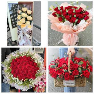 黑龙江黑河孙吴县北安五大连池同城鲜花店情人节玫瑰表白女友老婆