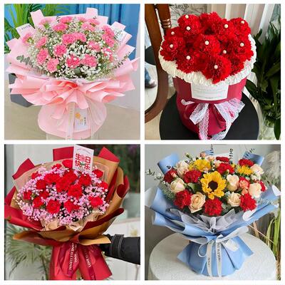 铜仁市印江德江县沿河松桃县鲜花店同城配送康乃馨玫瑰教师节花束