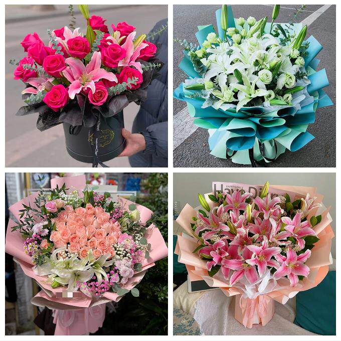广东湛江市廉江市雷州市吴川市鲜花店同城送玫瑰香水百合生日花束