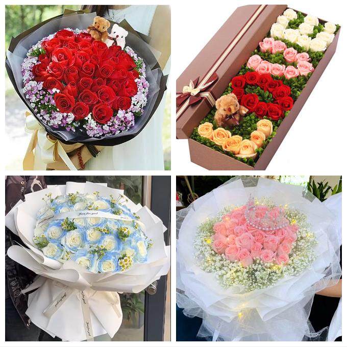 云南保山市隆阳区施甸县龙陵县鲜花店同城配送媳妇女友圣诞节玫瑰