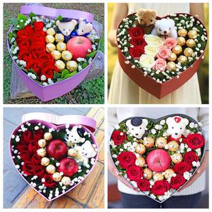 秦皇岛市海港山海关北戴河区鲜花店同城配送平安夜圣诞节玫瑰礼盒