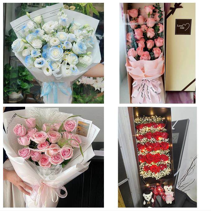 北京市石景山区鲁谷八宝山老山同城鲜花店送女友生日圣诞玫瑰花束