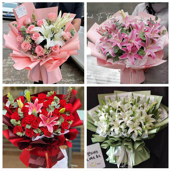 玫瑰香水百合送老婆朋友生日广州市白云黄埔区番禺花都区同城花店