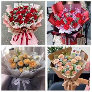 上海市浦东新区南汇新城康桥镇同城鲜花店订33朵玫瑰送情人女朋友