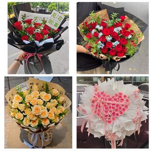 保定市蠡县顺平县博野县雄县花店同城配送女友生日情人节玫瑰花束