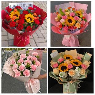 保定市竞秀区莲池满城清苑区同城鲜花店38节送长辈女士康乃馨百合