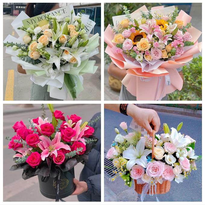 北京石景山区金顶街广宁五里坨鲜花店同城送玫瑰香水百合生日花束