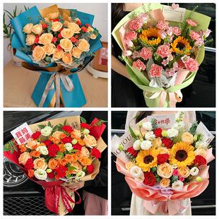 上海市浦东新场大团镇芦潮港同城鲜花店父亲节向日葵花束男士生日