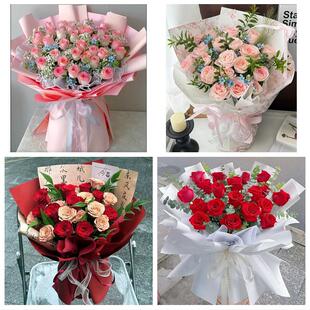 桂林市雁山临桂区阳朔灵川县花店同城配送女友生日情人节玫瑰花束