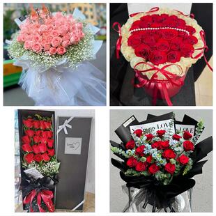 红河州弥勒市金平绿春河口县鲜花店同城送女朋友闺蜜女神节红玫瑰