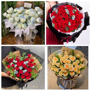 湖南益阳市资阳区赫山区南县花店同城配送女友生日情人节玫瑰花束