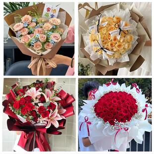 河北廊坊市大厂县霸州市三河市同城鲜花店订33朵玫瑰送情人女朋友