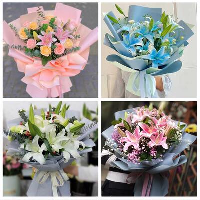 临沂市平邑莒南县蒙阴临沭县鲜花店同城配送老婆香水百合玫瑰花束