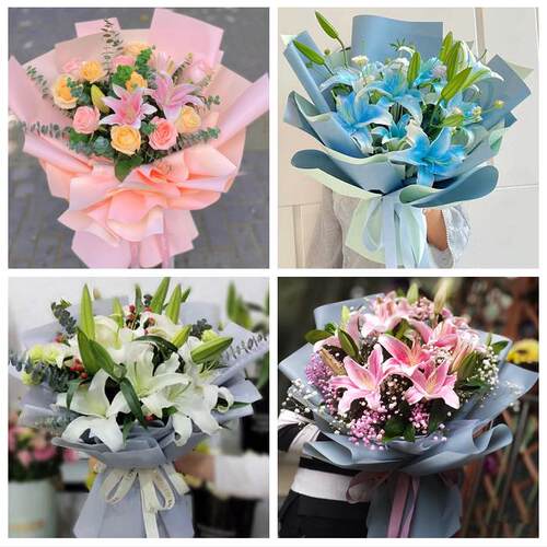 临沂市平邑莒南县蒙阴临沭县鲜花店同城配送老婆香水百合玫瑰花束