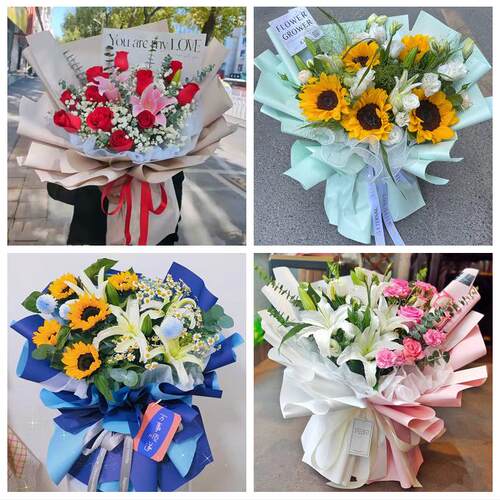 营口市站前区西市区鲅鱼圈区鲜花店同城配送老婆香水百合玫瑰花束