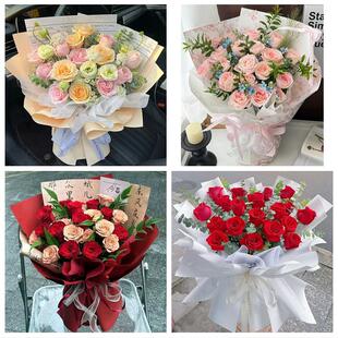 送衡水市阜城县冀州市深州市花店同城配送女友生日情人节玫瑰花束