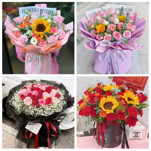 送鞍山市台安县岫岩县海城市花店同城送男女友领导玫瑰混搭鲜花束
