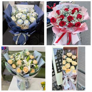 江苏泰州市靖江市泰兴市姜堰区同城鲜花店情人节玫瑰表白女友老婆