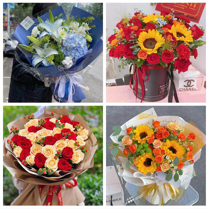 重庆市潼南荣昌区梁平城口县花店同城送男女友领导玫瑰混搭鲜花束