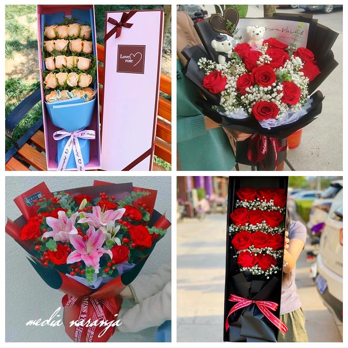 南通市如东启东如皋市海门市同城鲜花店七夕节11朵33枝玫瑰送女友