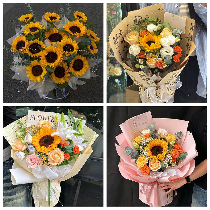 湘西州吉首市泸溪凤凰花垣县同城鲜花店成人礼高考向日葵玫瑰花束