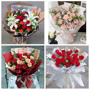 烟台市蓬莱招远栖霞市海阳市花店同城配送女友生日情人节玫瑰花束