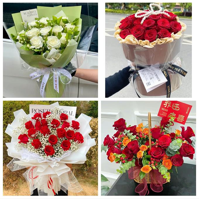江门市蓬江江海新会区台山市同城鲜花店七夕表白订红玫瑰花束礼盒
