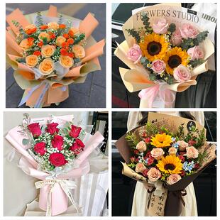 新乡市封丘长垣卫辉县辉县市同城鲜花店父亲节向日葵花束男士生日