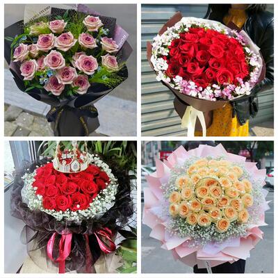 吉林市蛟河桦甸市舒兰磐石市鲜花店同城送女朋友闺蜜女神节红玫瑰
