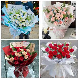 送广州市南沙区从化区增城区花店同城配送女友生日情人节玫瑰花束