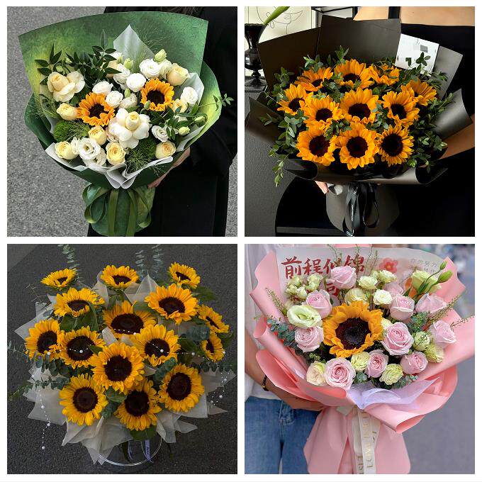 抚州市溪县资溪县东乡广昌县同城鲜花店成人礼高考向日葵玫瑰花束