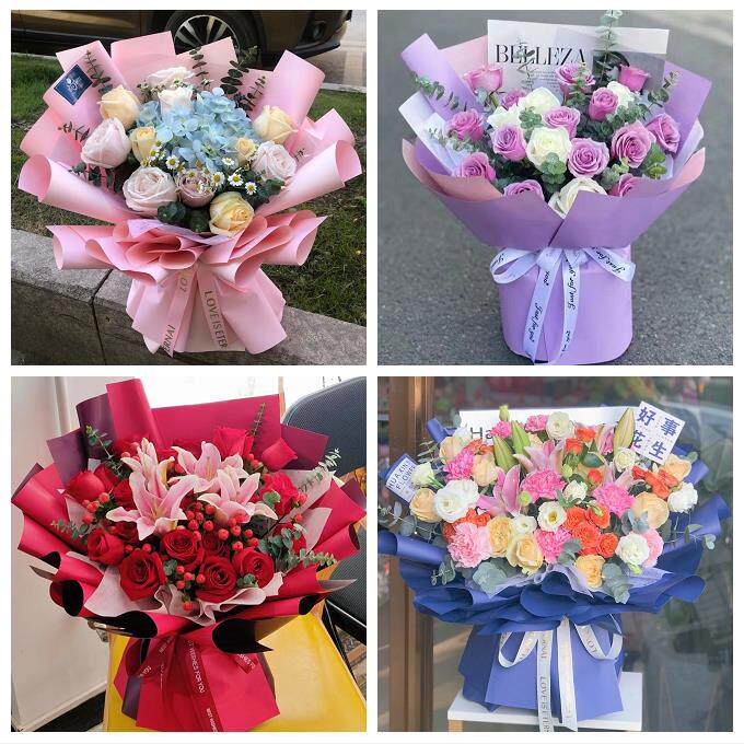 北京石景山区广宁五里坨鲁谷花店同城送男女友领导玫瑰混搭鲜花束