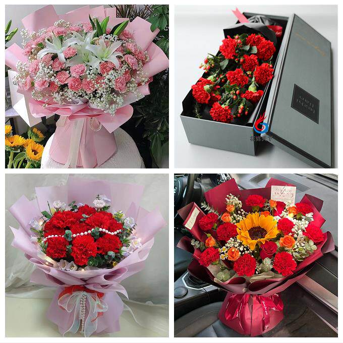 黔西南州兴义市兴仁县普安县同城鲜花店订38妇女节康乃馨百合花束