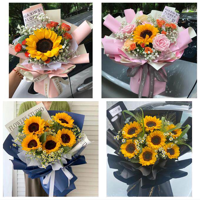上海市静安区宝山路石门二路街同城鲜花店向日葵玫瑰混搭生日花束