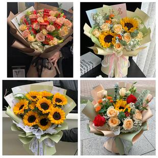 成人礼高考毕业向日葵花束湖南永州市东安双牌江永县道县同城花店