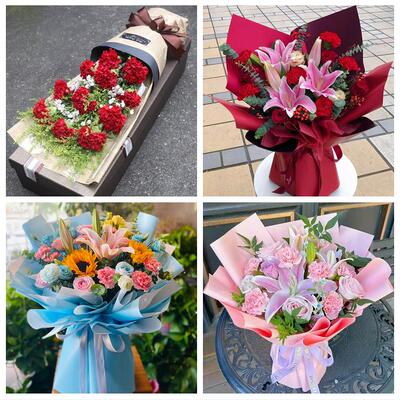 忻州市忻府区定襄五台县代县鲜花店同城送婆婆岳母亲节康乃馨花束