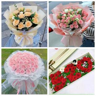 佳木斯市桦南县桦川县汤原县同城鲜花店情人节表白送玫瑰花束礼盒