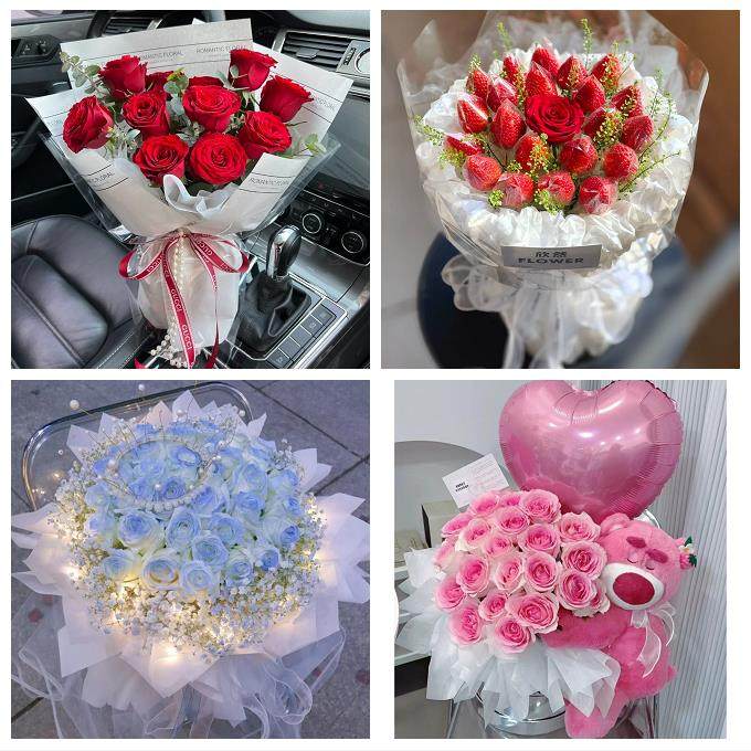 山西临汾襄汾洪洞县古县安泽县同城鲜花店玫瑰草莓花束送女友闺蜜