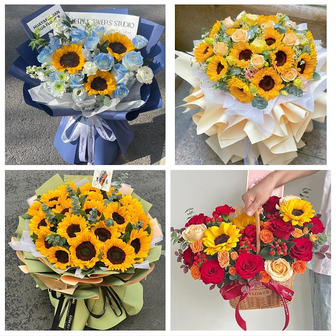 济宁市任城兖州区微山鱼台县鲜花店同城配送玫瑰向日葵男女友生日