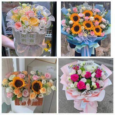 晋中市昔阳寿阳县太谷县祁县花店同城送男女友领导玫瑰混搭鲜花束