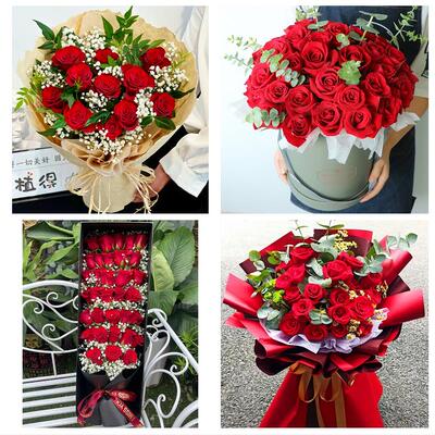 鞍山市铁东铁西立山区千山区同城鲜花店情人节表白送玫瑰花束礼盒