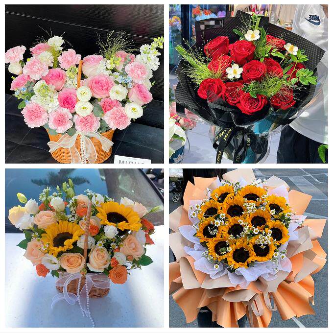 桂林市全州兴安县永福灌阳县同城鲜花店订玫瑰向日葵混搭生日花束