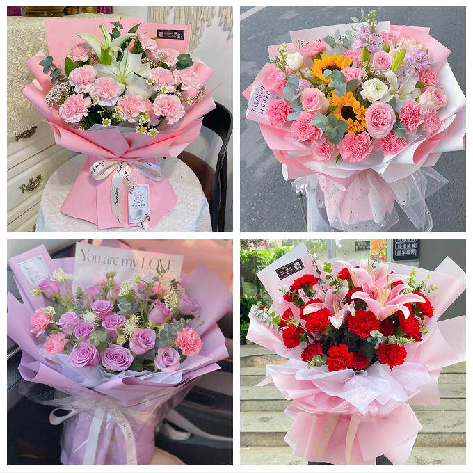 抚州市溪县资溪县东乡广昌县鲜花店同城送婆婆岳母亲节康乃馨花束