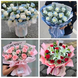 营口市站前区西市区鲅鱼圈区同城鲜花店七夕表白订红玫瑰花束礼盒