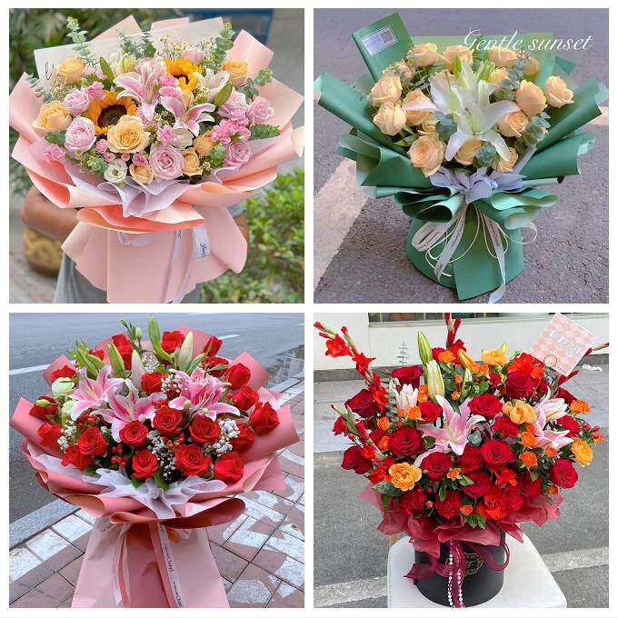 湖南怀化市麻阳县新晃县芷江县鲜花店同城送玫瑰香水百合生日花束