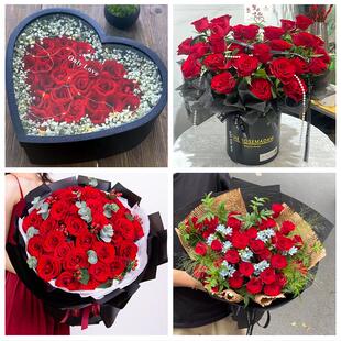 乐山沐川峨边马边县峨眉山市花店同城配送女友生日情人节玫瑰花束