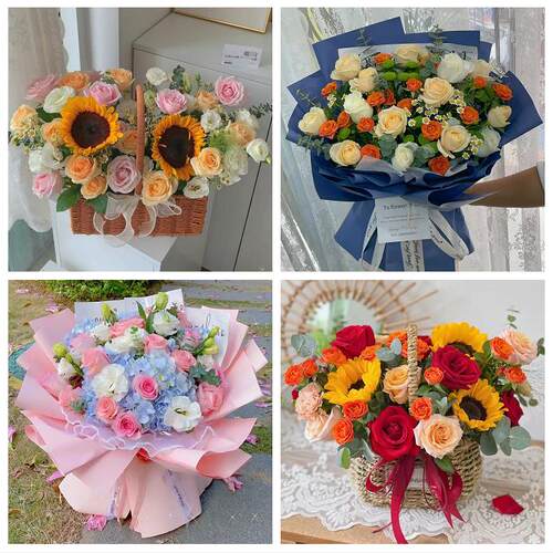 送铜仁市碧江区万山区江口县花店同城送男女友领导玫瑰混搭鲜花束